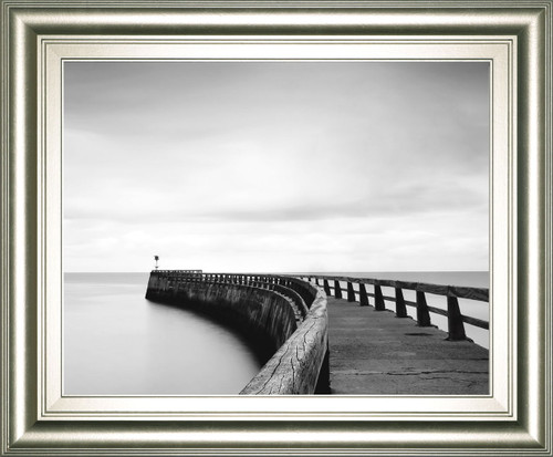 Into The Mist By Papiorek - Framed Print Wall Art - Gray