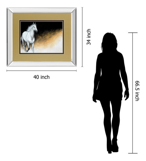 Light And Dark By Milenko Katic - Mirror Framed Print Wall Art - Light Brown