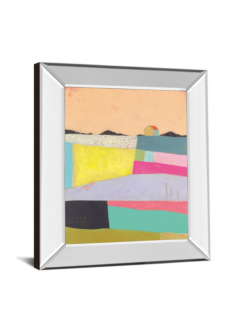 Live Colorfully-Applique By Joelle Wehkamp - Mirror Framed Print Wall Art - Blue