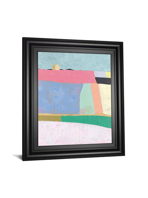 Live Colorfully-Patchwork By Joelle Wehkamp - Framed Print Wall Art - Blue