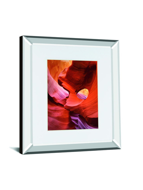 Lower Antelope Canyon Iv By Alan Majchrowicz Mirrored Frame - Red