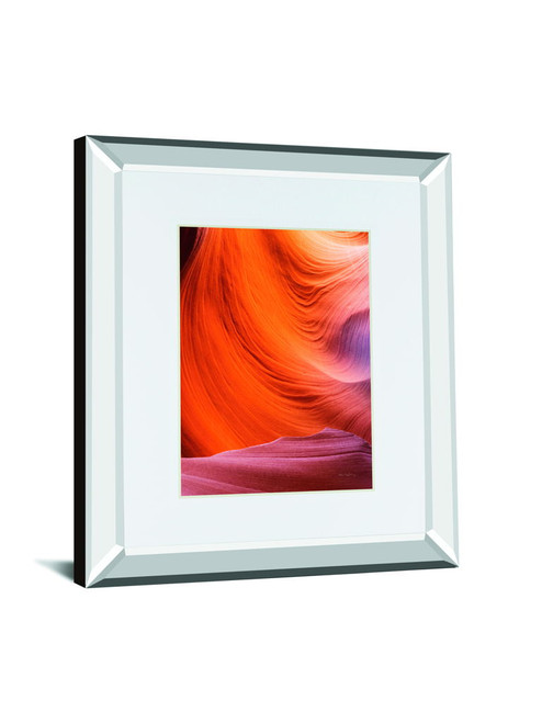 Lower Antelope Canyon Vii By Alan Majchrowicz Mirrored Frame - Red