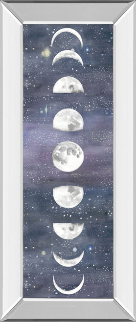 Moon Chart Il By Naomi Mccavitt - Mirror Framed Print Wall Art - Dark Gray