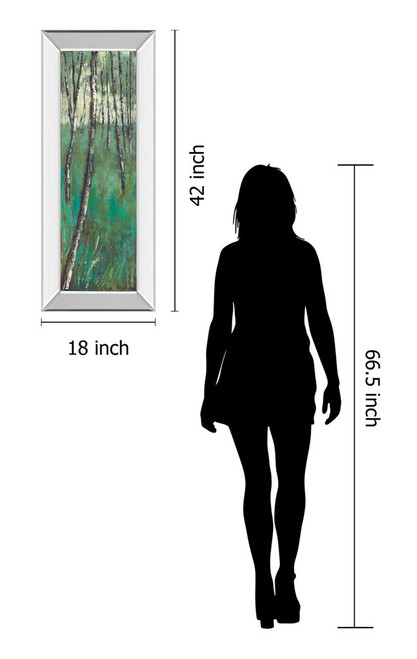 Nature Companion Il By Solis - Mirror Framed Print Wall Art - Green