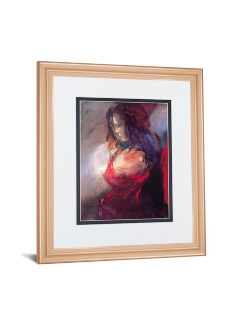 Odalisque Il By Christine Comyn - Framed Print Wall Art - Yellow