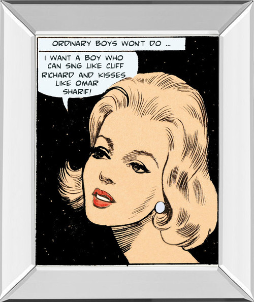 Ordinary Boys Won't Do By Roy Newby - Mirror Framed Print Wall Art - Beige