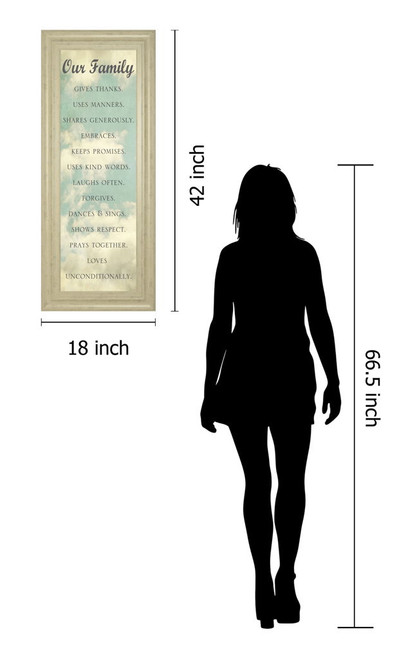 Our Family By Sarah Gardner - Framed Print Wall Art - Light Blue