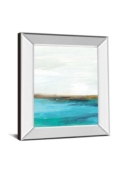 Pastoral Landscape I By Tom Reeves - Mirror Framed Print Wall Art - Gray