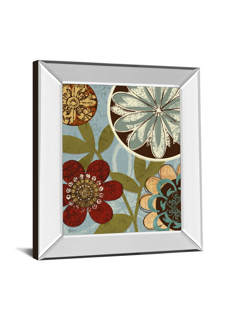 Persian Garden I By Katrina Craven - Mirror Framed Print Wall Art - Light Brown