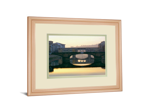 Ponte Vecchio By Bill Philip - Framed Print Wall Art - Dark Gray