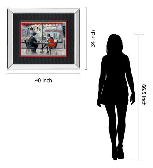 Player's Theatre By Ruanne Manning - Mirror Framed Print Wall Art - Dark Gray