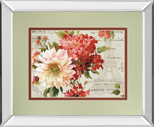 Ps Je T'aime I Light By Lisa Audit - Mirror Framed Print Wall Art - Beige