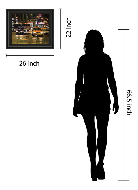 Radio City, New York City By Desmond O'hagan - Framed Print Wall Art - Light Brown