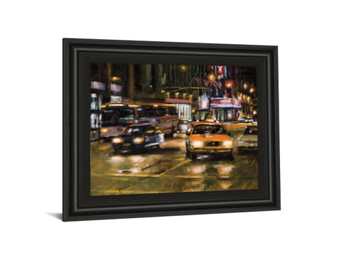 Radio City, New York City By Desmond O'hagan - Framed Print Wall Art - Light Brown