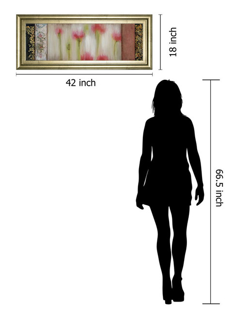 Rain Flower I By Dysart - Framed Print Wall Art - Beige