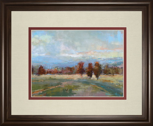 River Run By Louis Bourne - Framed Print Wall Art - Light Blue