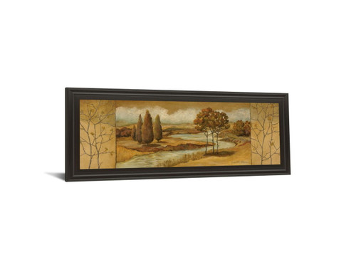 River Scene I - Framed Print Wall Art - Dark Brown