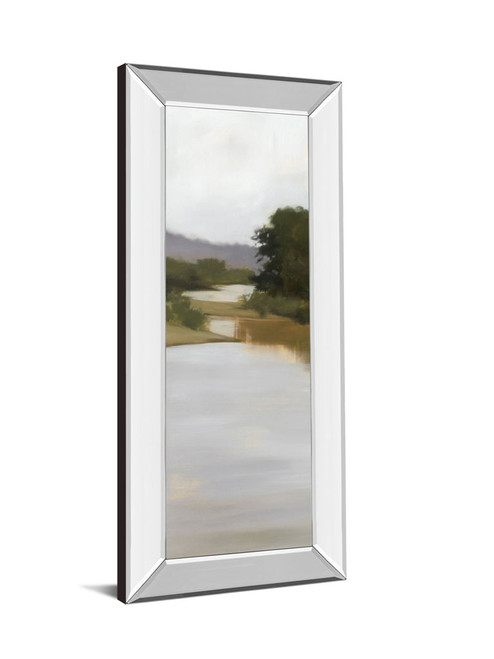 River Journey By Megan Lightell - Mirror Framed Print Wall Art - Gray