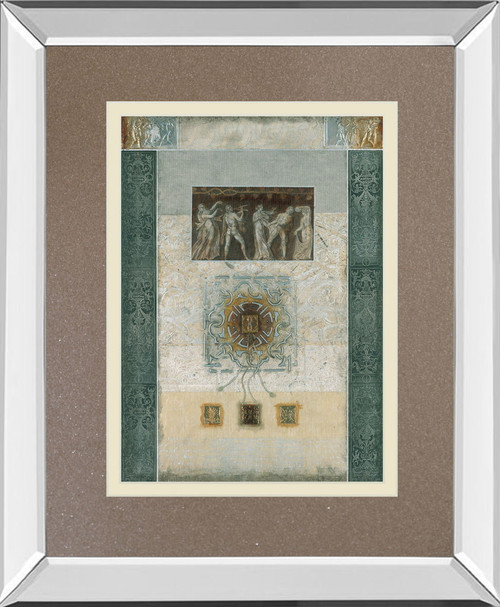 Romanesque Il By Douglas - Mirror Framed Print Wall Art - Light Brown