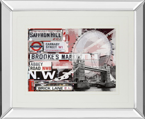 Saffron Hill By Andrew Cotton - Mirror Framed Print Wall Art - Gray