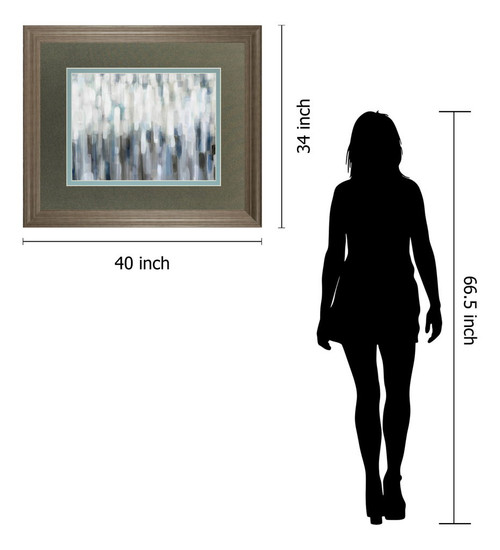 Silver Rain By Karen Lorena Parker - Framed Print Wall Art - Dark Gray