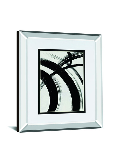 Spontaneous I By Farida Zaman Mirrored Frame - Black