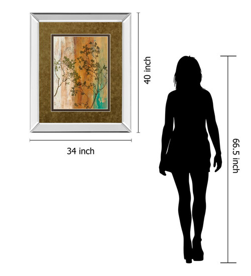 Spring Branch Il By Norm Olson - Mirror Framed Print Wall Art - Light Brown