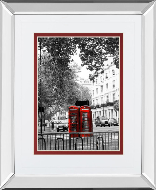 Telephone By Emily Navas - Mirror Framed Print Wall Art - Dark Gray