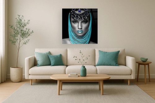 Temp Glass With Foil - Lady Pharaoh - Blue