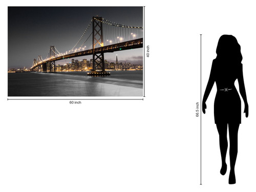 Temp Glass With Foil - San Francisco Bridge - Dark Gray