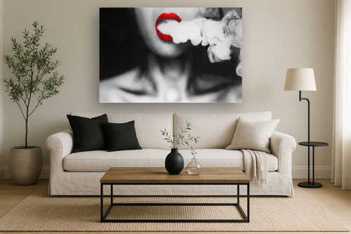 Temp Glass With Foil & Rhinestones - Billowing Smoke - Dark Gray