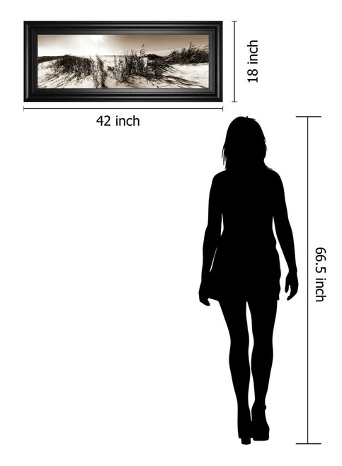 The Wind In The Dunes I By Noah Bay - Framed Print Wall Art - Dark Gray