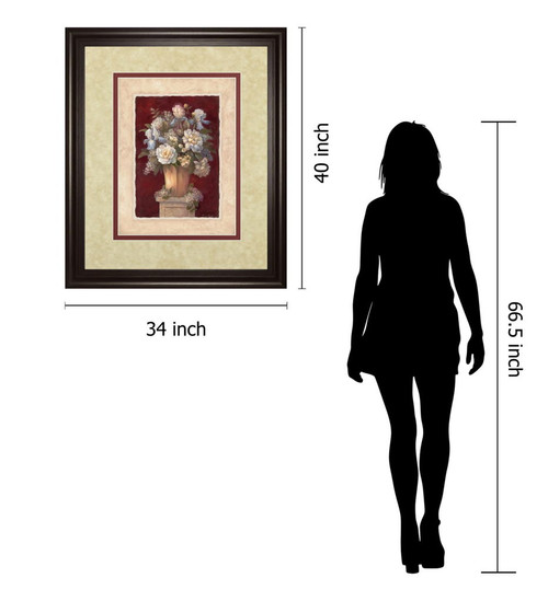 Traditional Red Il By Vivian Flasch - Framed Print Wall Art - Red