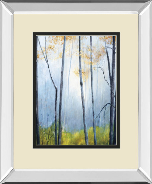 Tranquil River By Striffolino R. Mirrored Frame - Light Blue