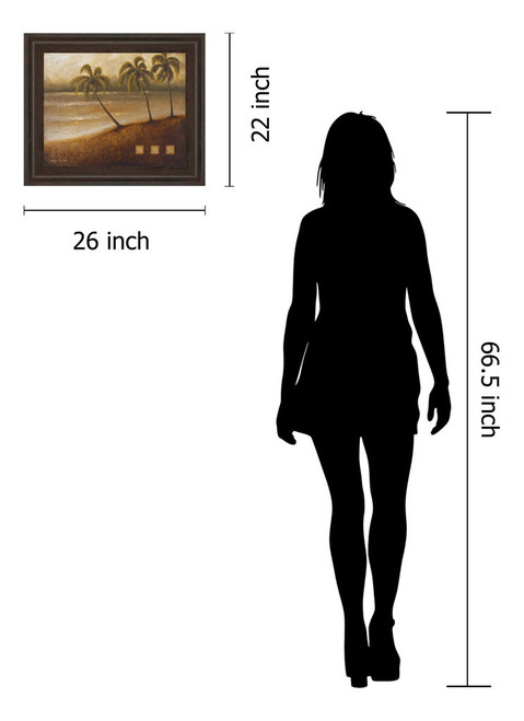 Tropical Escape Il By Michael Marcon - Framed Print Wall Art - Green