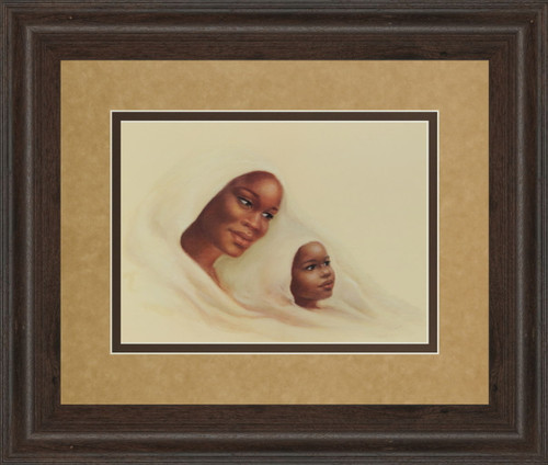 Two Generations - Framed Print Wall Art - Beige