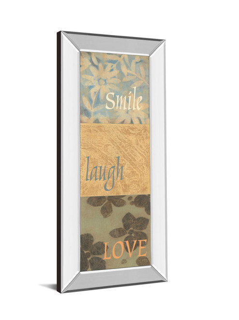 Uplift Il By Vision Studio - Mirror Framed Print Wall Art - Light Brown