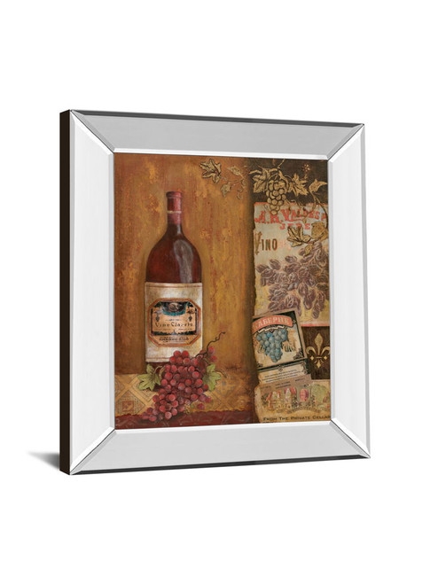 Vintage By Tava Studio - Mirror Framed Print Wall Art - Light Brown