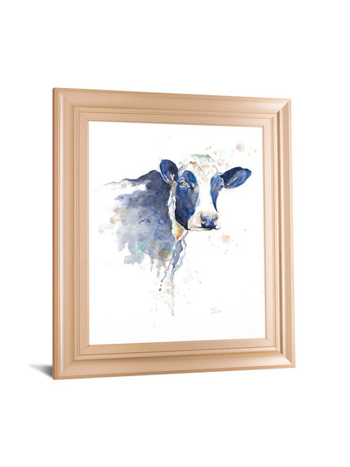Watercolor Cow By Patricia Pinto - Framed Print Wall Art - White