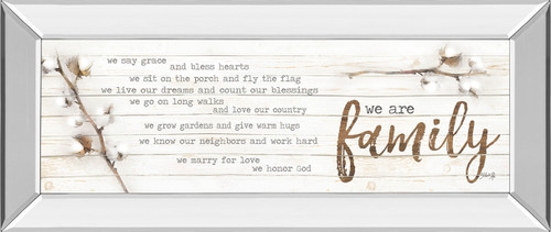 We Are Family By Marla Rae - Mirror Framed Print Wall Art - Beige
