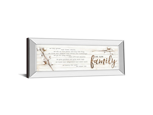 We Are Family By Marla Rae - Mirror Framed Print Wall Art - Beige