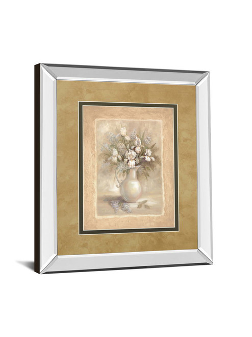 Bounty I By Vivian Flasch - Mirror Framed Print Wall Art - Light Brown