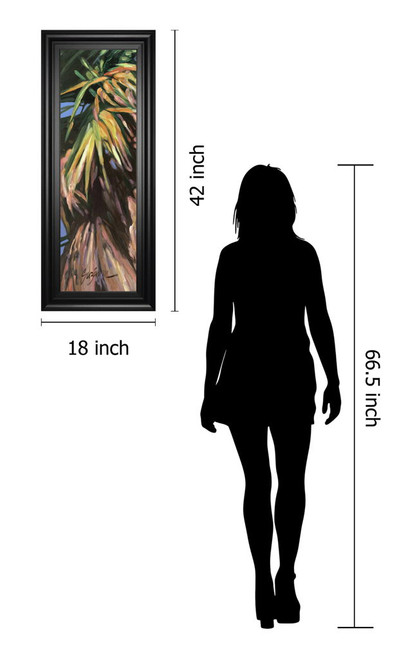 Wild Palm I By Suzanne Wilkins - Framed Print Wall Art - Dark Green