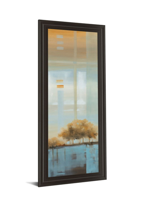 Window On The Word I By Carol Robinson - Framed Print Wall Art - Light Blue