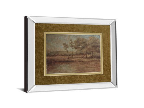 Woodland Solitude By Veronica Faust - Mirror Framed Print Wall Art - Light Brown