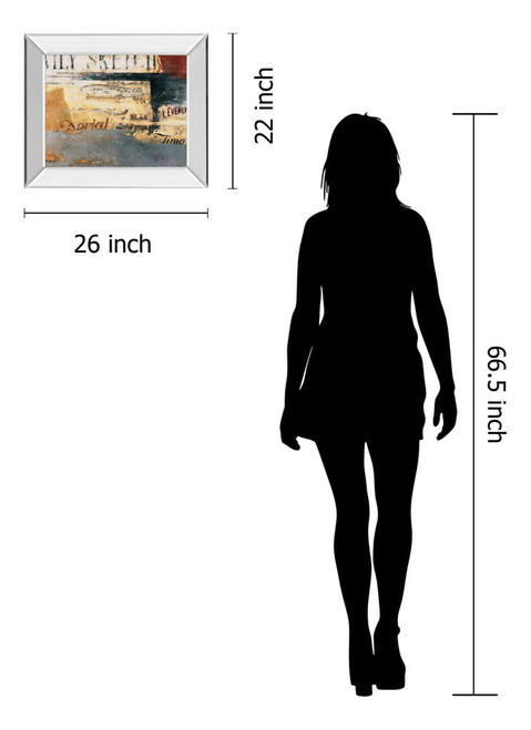 Zeppelin By Aliaga, C. - Mirror Framed Print Wall Art - Dark Gray