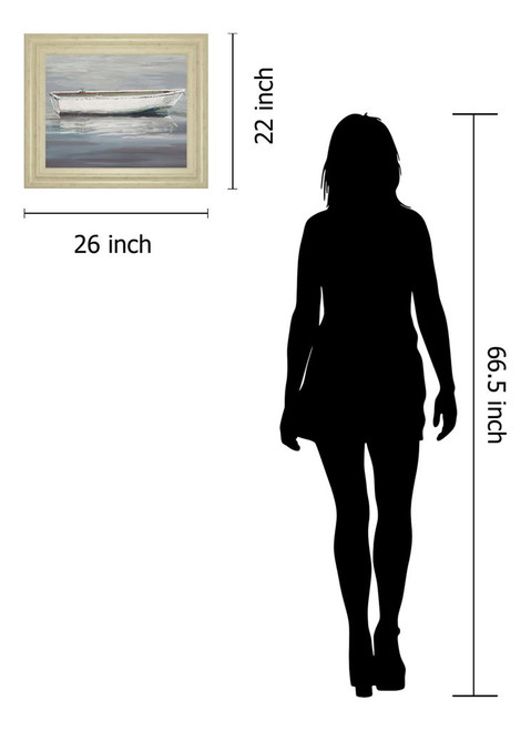 Gentle Anchorage By Mark Chandon - Framed Print Wall Art - Pearl Silver