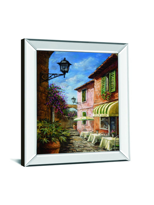 Through The Archway By Surridge, M - Mirror Framed Print Wall Art - Blue