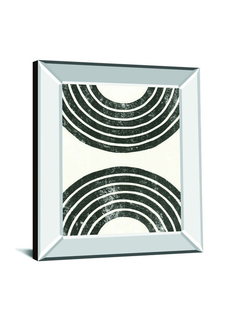 Over The Rainbow BW I By Moira Hershey - Mirror Framed Print Wall Art - Dark Gray