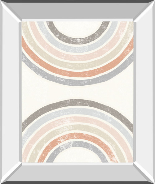 Over The Rainbow I By Moira Hershey - Mirror Framed Print Wall Art - Beige